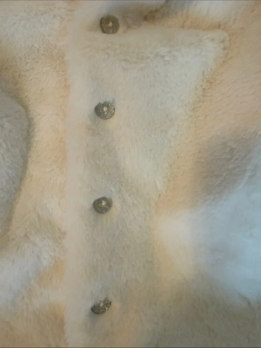 Epic Threads White Faux Fur Button-Up Kids Jacket